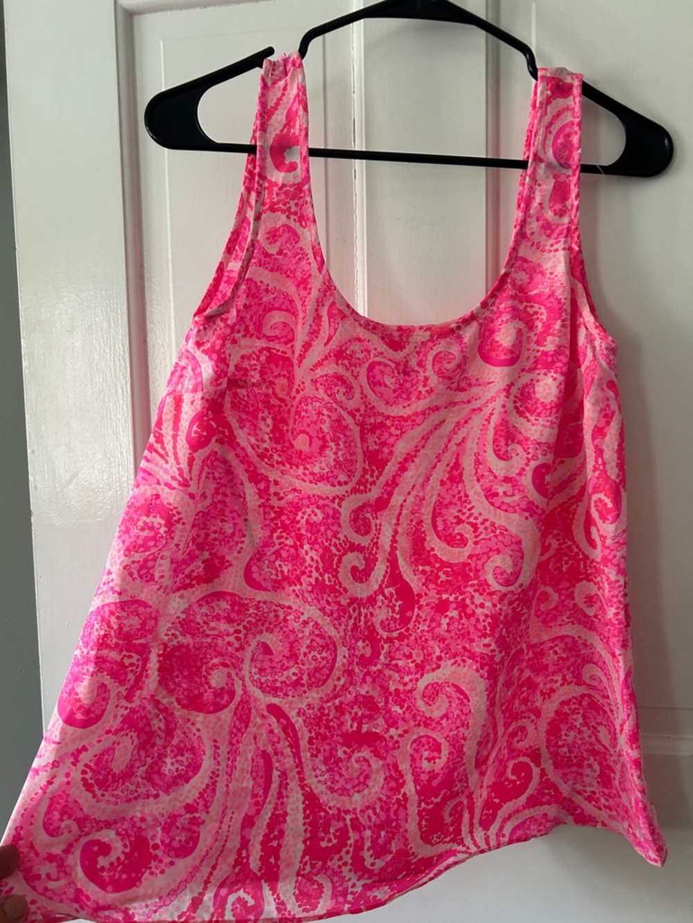 Lilly Pulitzer Bright Pink and White Print Tank